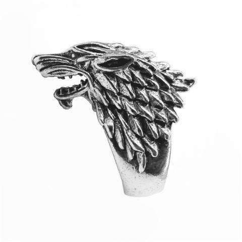 Bague Loup Biker (Acier)